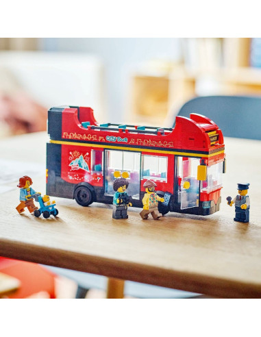 LEGO-60407,Lego City Autobuz Turistic Rosu Cu Etaj 60407