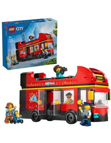 LEGO-60407,Lego City Autobuz Turistic Rosu Cu Etaj 60407