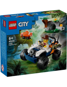 LEGO-60424,Lego City Explorator Al Junglei Pe Atv Pe Urmele Unui Panda Rosu 60424