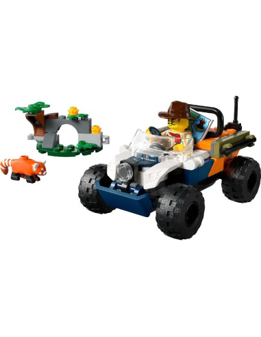 LEGO-60424,Lego City Explorator Al Junglei Pe Atv Pe Urmele Unui Panda Rosu 60424