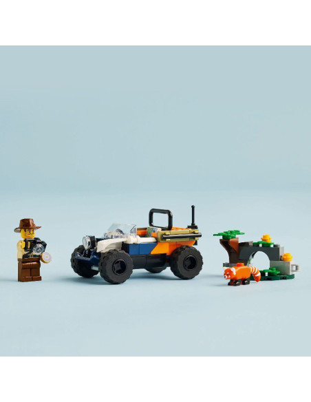 LEGO-60424,Lego City Explorator Al Junglei Pe Atv Pe Urmele Unui Panda Rosu 60424