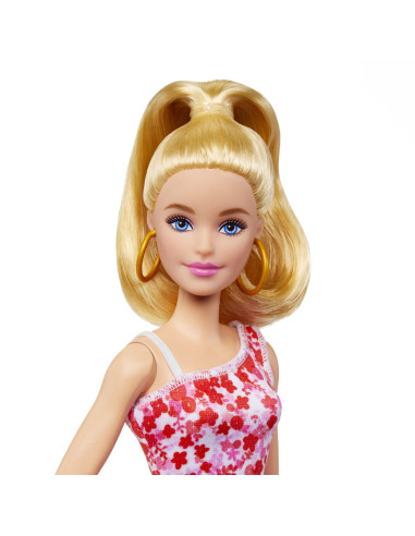 MTFBR37_HJT02,Papusa Barbie Fashionista Blonda Cu Parul Prins In Coada