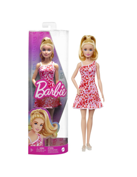 MTFBR37_HJT02,Papusa Barbie Fashionista Blonda Cu Parul Prins In Coada