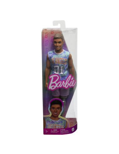 MTDWK44_HJT11,Barbie Papusa Baiat Fashionistas Saten Cu Un Picior Cu Proteza