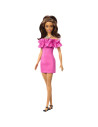 MTFBR37_HRH15,Papusa Barbie Fashionista Satena Cu Rochie Roz