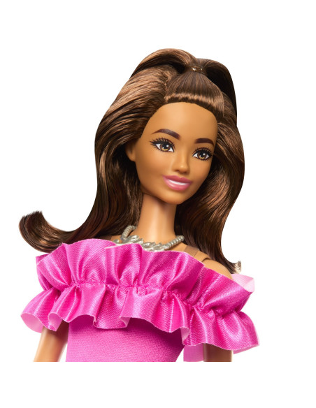 MTFBR37_HRH15,Papusa Barbie Fashionista Satena Cu Rochie Roz