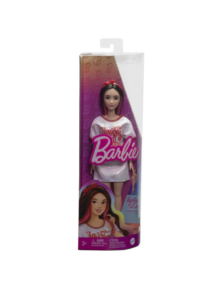 MTFBR37_HRH12,Papusa Barbie Fashionista Bruneta Cu Rochita Sport