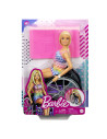 MTHJT13,Barbie Papusa Barbie Blonda In Scaun Cu Rotile