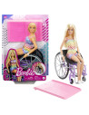 MTHJT13,Barbie Papusa Barbie Blonda In Scaun Cu Rotile