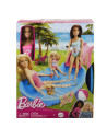 MTHRJ74,Barbie Set Papusa Barbie Blonda Si Piscina