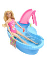 MTHRJ74,Barbie Set Papusa Barbie Blonda Si Piscina