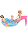 MTHRJ74,Barbie Set Papusa Barbie Blonda Si Piscina