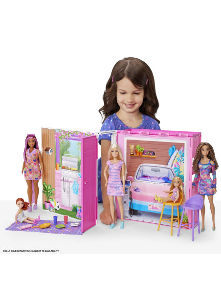 MTHRJ76,Barbie Casa De Papusi Barbie Cu 4 Zone Pliabila