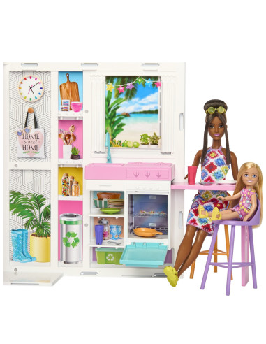 MTHRJ76,Barbie Casa De Papusi Barbie Cu 4 Zone Pliabila