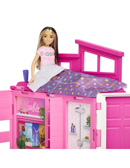 MTHRJ76,Barbie Casa De Papusi Barbie Cu 4 Zone Pliabila