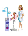 MTDHB63_HKT69,Barbie Cariere Set Mobilier Cu Papusa Doctor Stomatolog Blonda