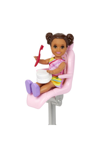 MTDHB63_HKT69,Barbie Cariere Set Mobilier Cu Papusa Doctor Stomatolog Blonda