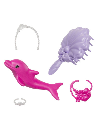 MTHRP97,Barbie Color Change Papusa Sirena Cu Par Roz