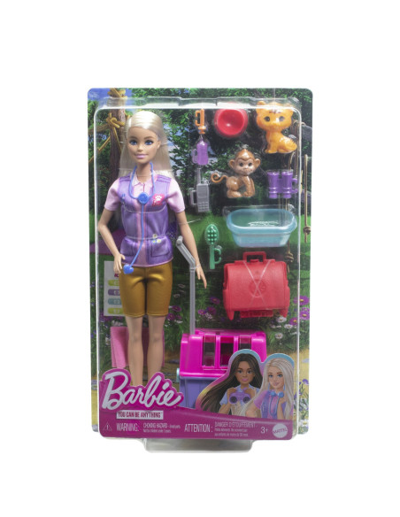 MTHRG50,Barbie You Can Be Set Papusa Cu Doua Animalute Din Jungla