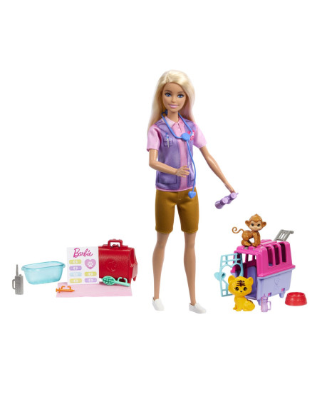 MTHRG50,Barbie You Can Be Set Papusa Cu Doua Animalute Din Jungla