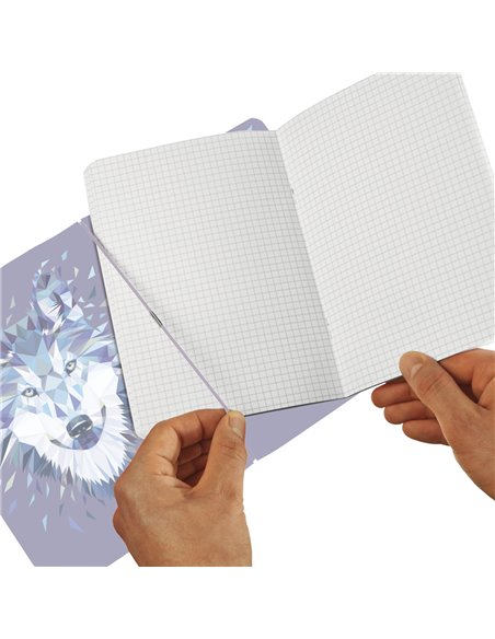 Caiet My.book flex A5, 40 file, 80 g/mp, dictando, Motiv Wild animals, Wolf