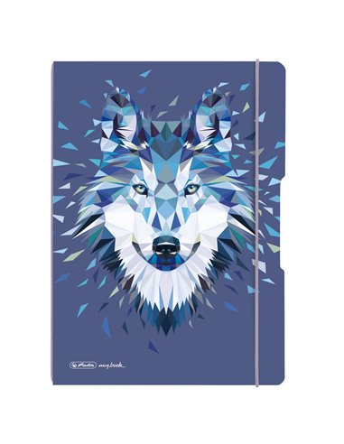 Caiet My.book flex A5, 40 file, 80 g/mp, dictando, Motiv Wild animals, Wolf