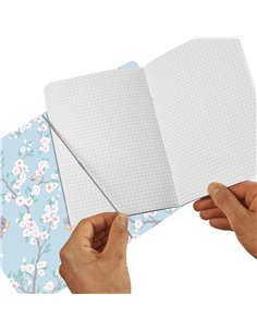 Caiet My.book flex A5, 40 file, 80 g/mp, matematica, Motiv Ladylike birds 2