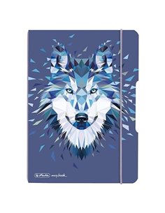 Caiet My.book flex A5, 40 file, 80 g/mp, matematica, Motiv Wild animals, Wolf