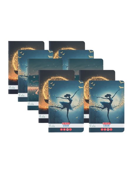 Set 10 x Caiet Dictando  Herlitz A5, 48 file, 70g/mp, Motiv balerina Set 10 x Caiet Dictando  Herlitz A5, 48 file, 70g/mp, Motiv balerina