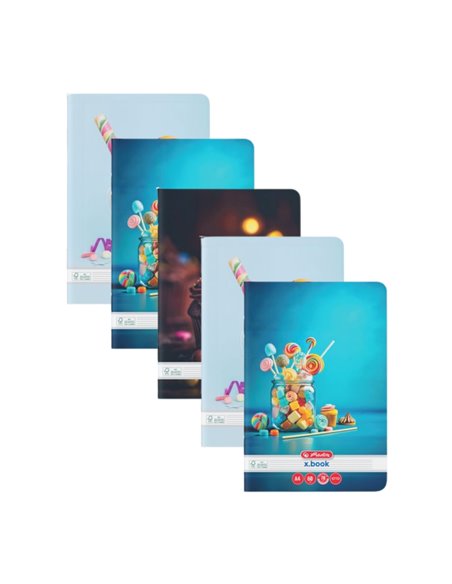 Set 5 x Caiet Dictando Herlitz A4, 48 file, 70g/mp, Motiv cupcakes Set 5 x Caiet Dictando Herlitz A4, 48 file, 70g/mp, Motiv cupcakes