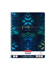 Caiet A4 cu spira Herlitz, 80 file, 80 g/mp, Dictando, Motiv new batik fearless