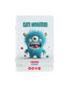 Caiet Herlitz A5, 48 file, 70g/mp,  Matematica, Motiv cute monster