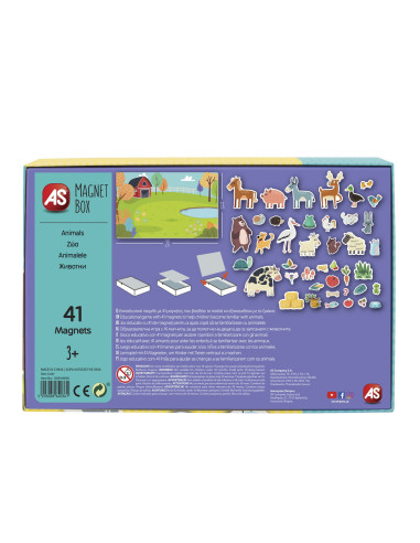 VV-1029-64036,Cutie Magnetica Animale Cu 41 De Piese