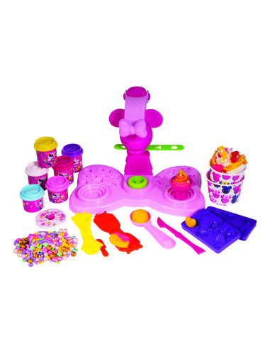 VV-1045-03595,Masina De Inghetata De Plastilina Minnie Cu Decoratiuni Colorate