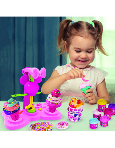 VV-1045-03595,Masina De Inghetata De Plastilina Minnie Cu Decoratiuni Colorate
