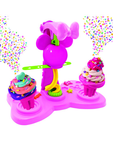 VV-1045-03595,Masina De Inghetata De Plastilina Minnie Cu Decoratiuni Colorate