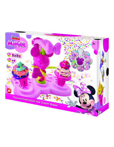 VV-1045-03595,Masina De Inghetata De Plastilina Minnie Cu Decoratiuni Colorate