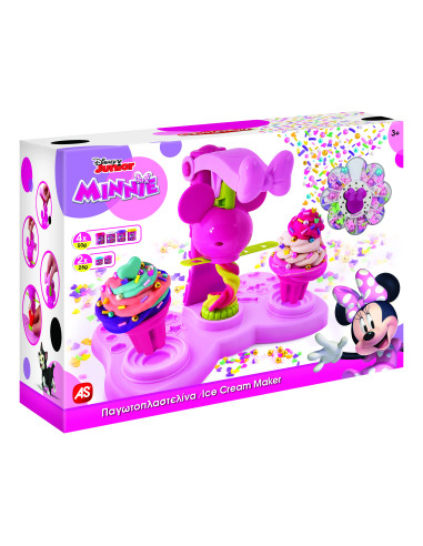 VV-1045-03595,Masina De Inghetata De Plastilina Minnie Cu Decoratiuni Colorate