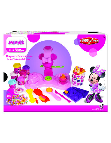 VV-1045-03595,Masina De Inghetata De Plastilina Minnie Cu Decoratiuni Colorate