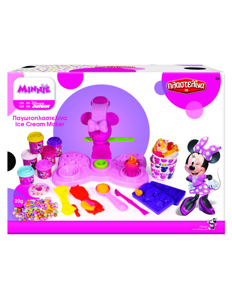 VV-1045-03595,Masina De Inghetata De Plastilina Minnie Cu Decoratiuni Colorate