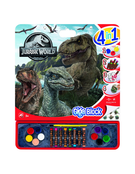 VV-1023-62745,Jurassic World Set Pentru Desen Giga Block 4 In 1