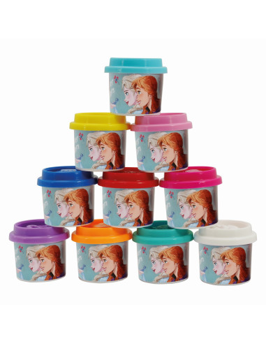 VV-1045-03598,10 Borcanase De Plastilina Frozen In Punga De Plastic