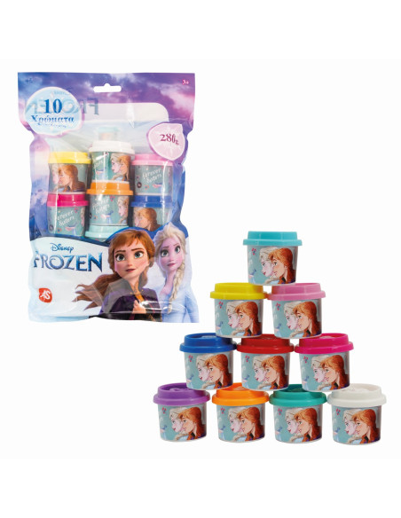 VV-1045-03598,10 Borcanase De Plastilina Frozen In Punga De Plastic