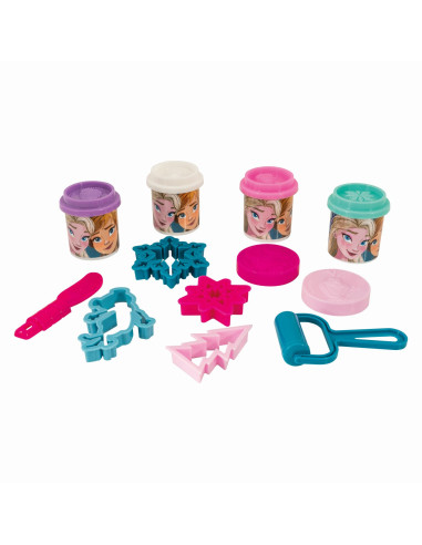 VV-1045-03602,Galetusa Cu 4 Borcanase De Plastilina Si Accesorii Frozen