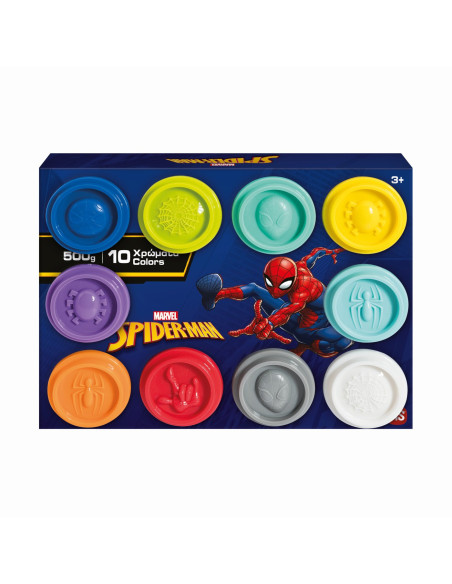 VV-1045-03611,Set 10 Borcanase De Plastilina Spiderman In Ambalaj De Carton