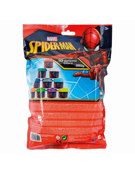 VV-1045-03599,Set 10 Borcanase De Plastilina Spiderman In Punga De Plastic