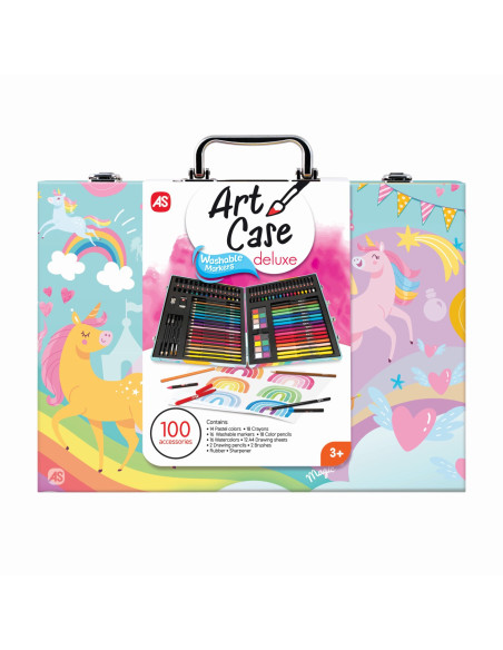 VV-1038-82051,Art Case Set De Desen Deluxe Cu 100 De Accesorii Unicorn