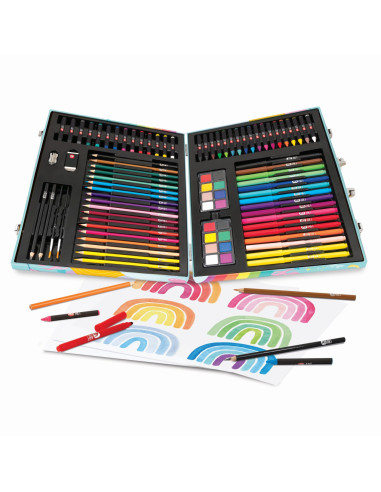 VV-1038-82051,Art Case Set De Desen Deluxe Cu 100 De Accesorii Unicorn