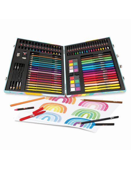 VV-1038-82051,Art Case Set De Desen Deluxe Cu 100 De Accesorii Unicorn