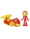F6776_F7458,Spidey Prietenii Extraordinari Set Masinuta Si Figurina Si Accesoriu Iron Man